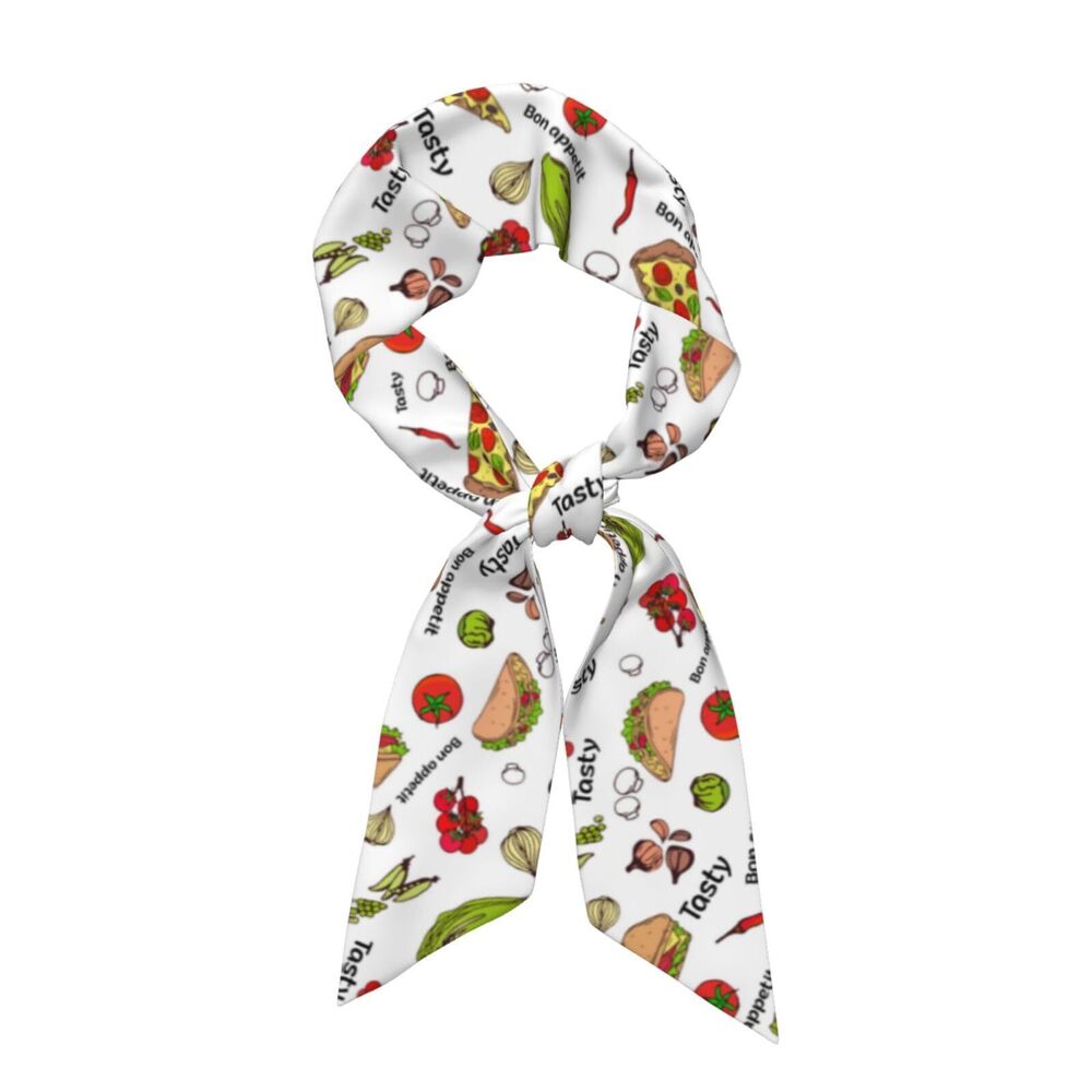 9514 Food Pizza Hot Dog Purse Scarf Handbags For Women Scarfs Bags Band